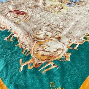 Vintage Fendi Silk Scarf Square - image 1